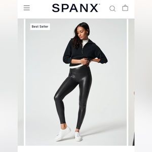 Spanx faux leather leggings.  Brand new, size small.